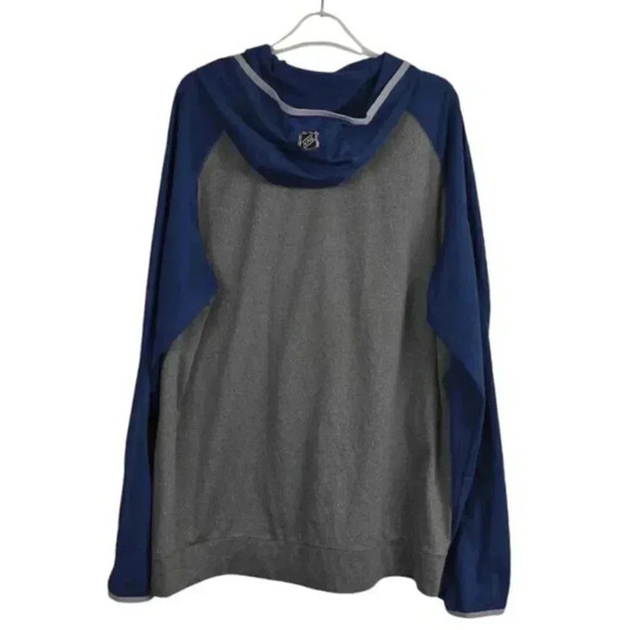 Reebok Toronto Maple Leafs Full  Zip Sweater Sweatshirt Blue Gray Size Large - Picture 4 of 10